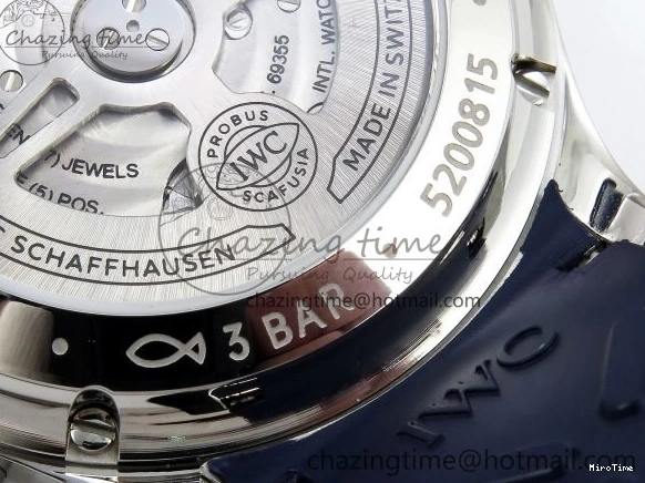 MIROTIME 0211 Casual Portuguese Chrono IW3716 Z+F 1:1 Best Edition White Dial on Blue Rubber Strap A 7016